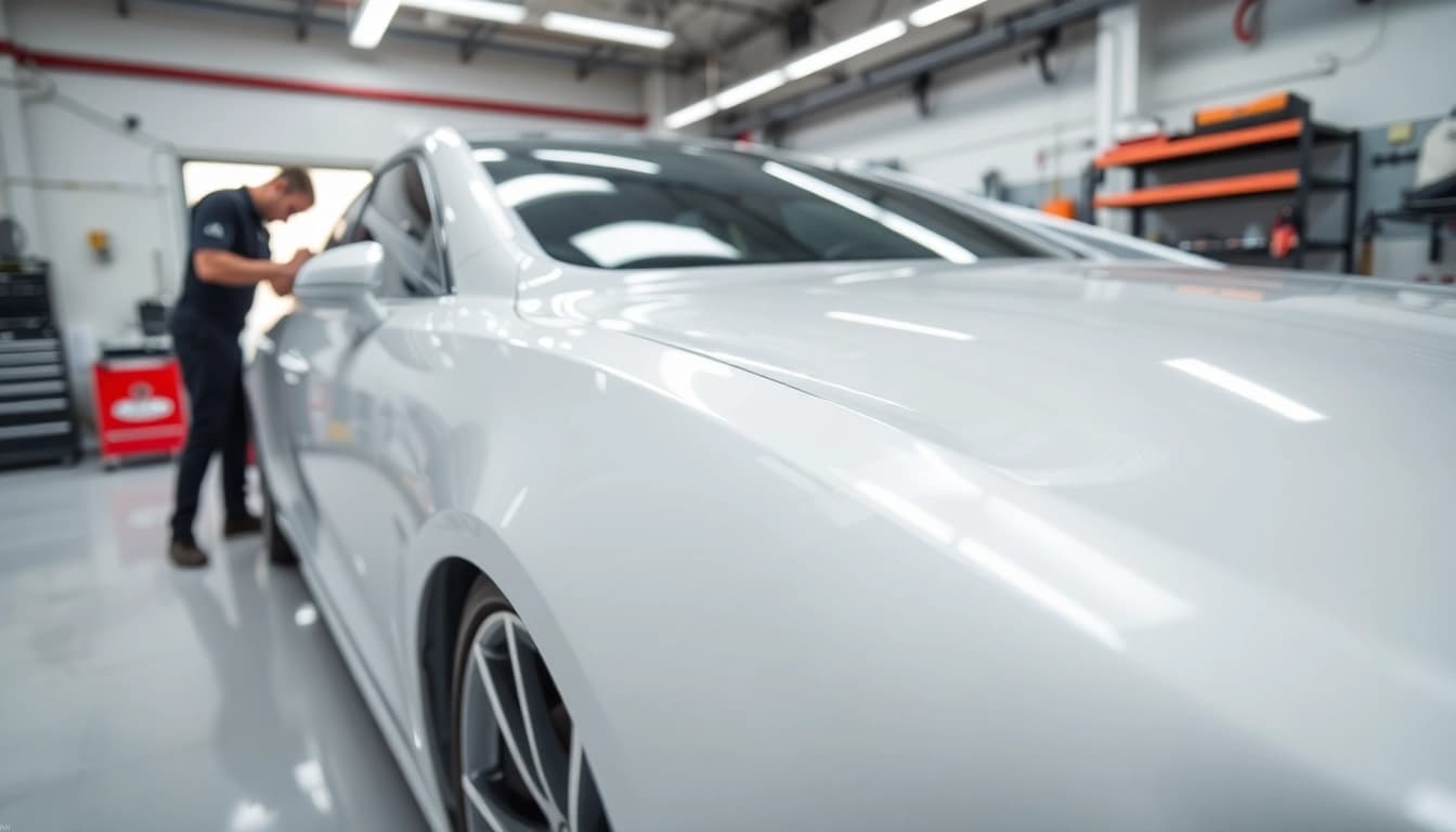 Auto Steinschlagschutz Folierung München ist ein transparenter Schutz auf einem Fahrzeug.
