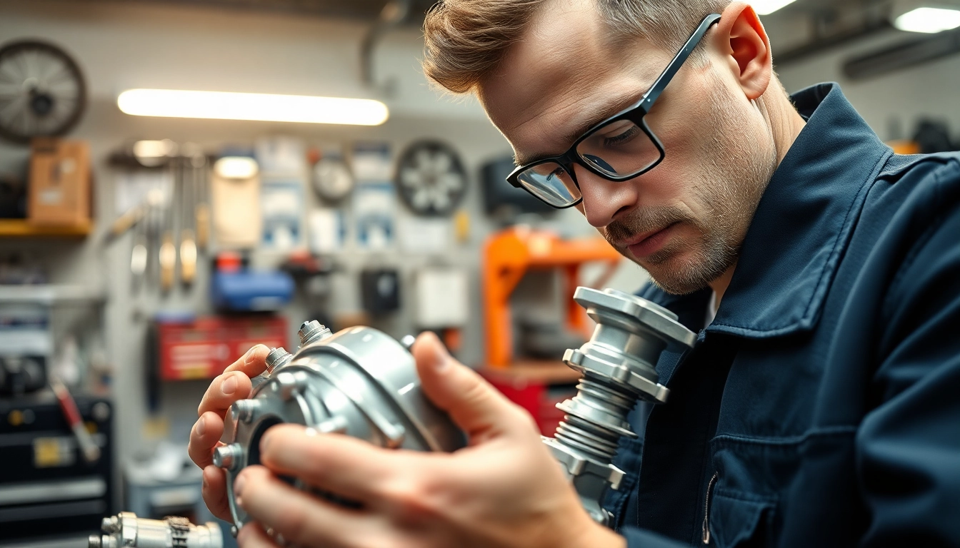 Überprüfung der Qualität von Auto Kufen mit präzisen Details in einer Werkstatt.