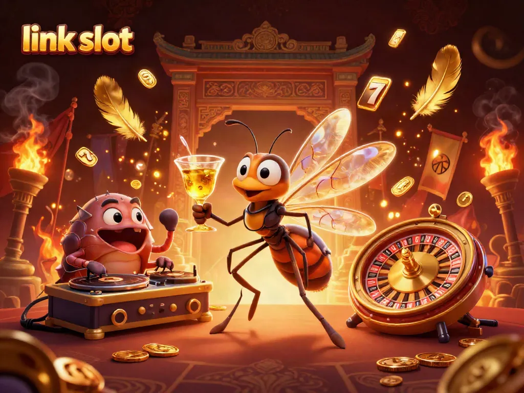 Experience excitement with link slot gameplay featuring vibrant characters and dynamic casino elements.