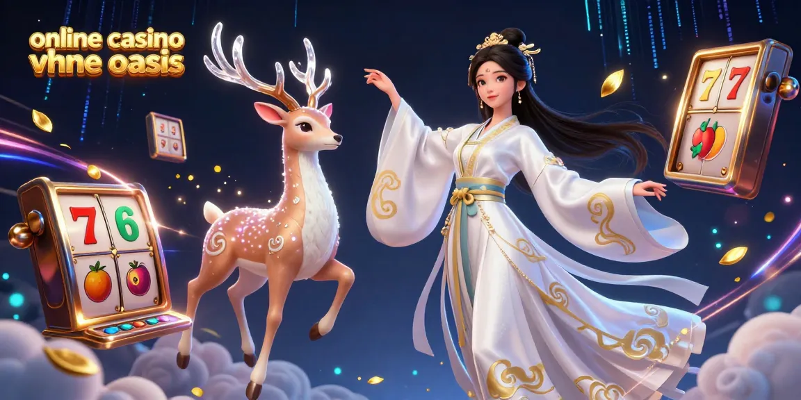 Engage in the vibrant world of online casino ohne oasis featuring an enchanting Asian woman in elegant attire with dynamic gameplay elements.